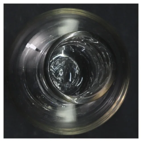 Glasvase (str. H. 19,5 cm)