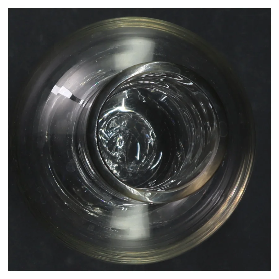 Glasvase (str. H. 19,5 cm)