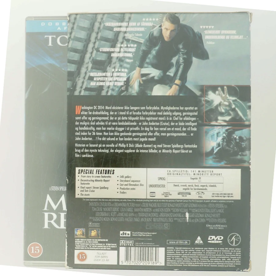 Minority Report med Tom Cruise (DVD)