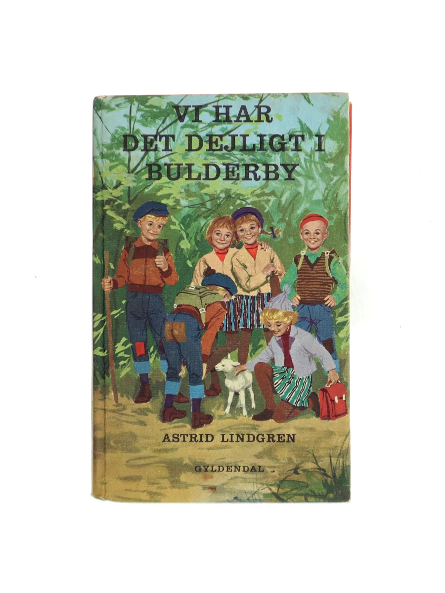 Forsiden af Vi har det dejligt i Bulderby – Astrid Lindgren, Gyldendals Småbørnsbøger fra Gyldendal af Astrid Lindgren