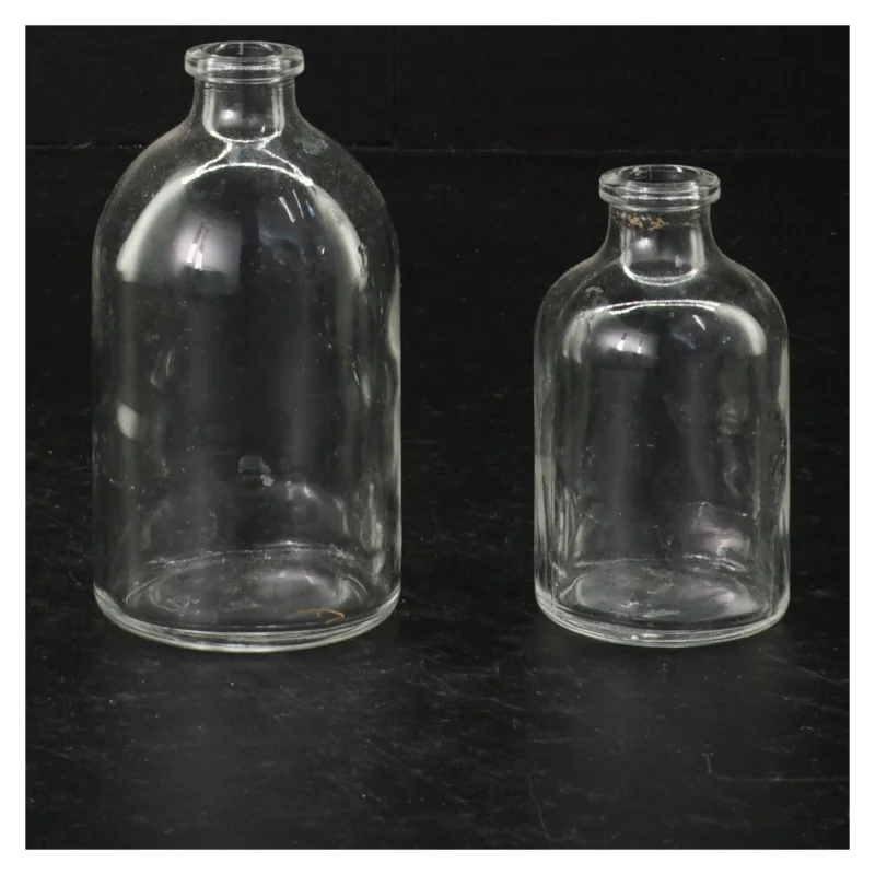 Gennemsigtige glasflasker (str. 10 cm 7 cm)