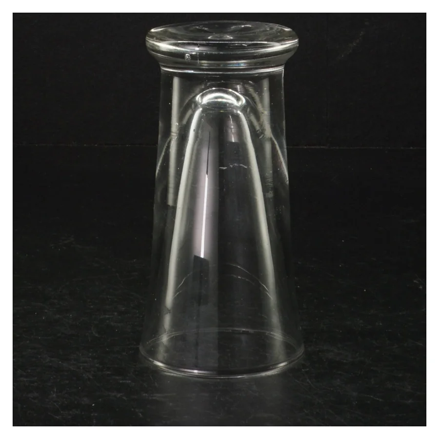 Gennemsigtig glasvase (str. 12 cm)