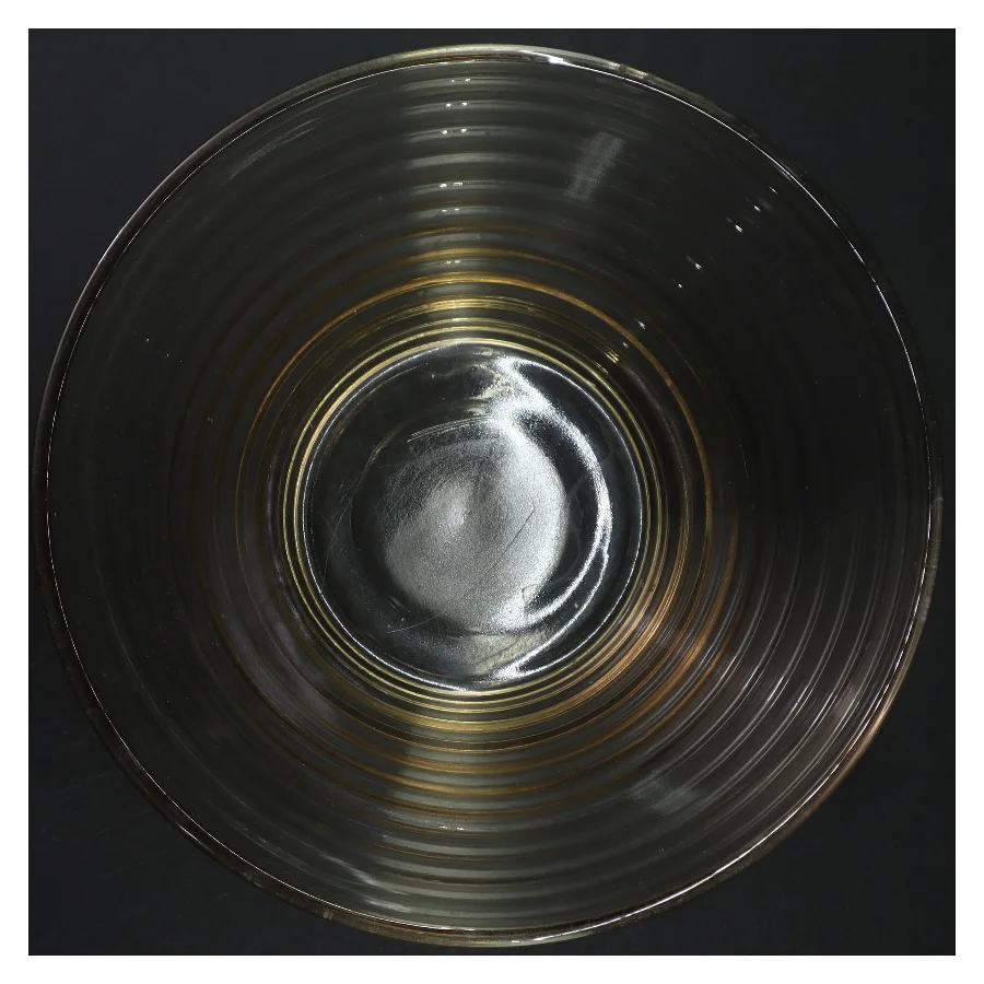 Gennemsigtig Broksø glas skål (str. Ø. 24 cm. h. 11 cm)