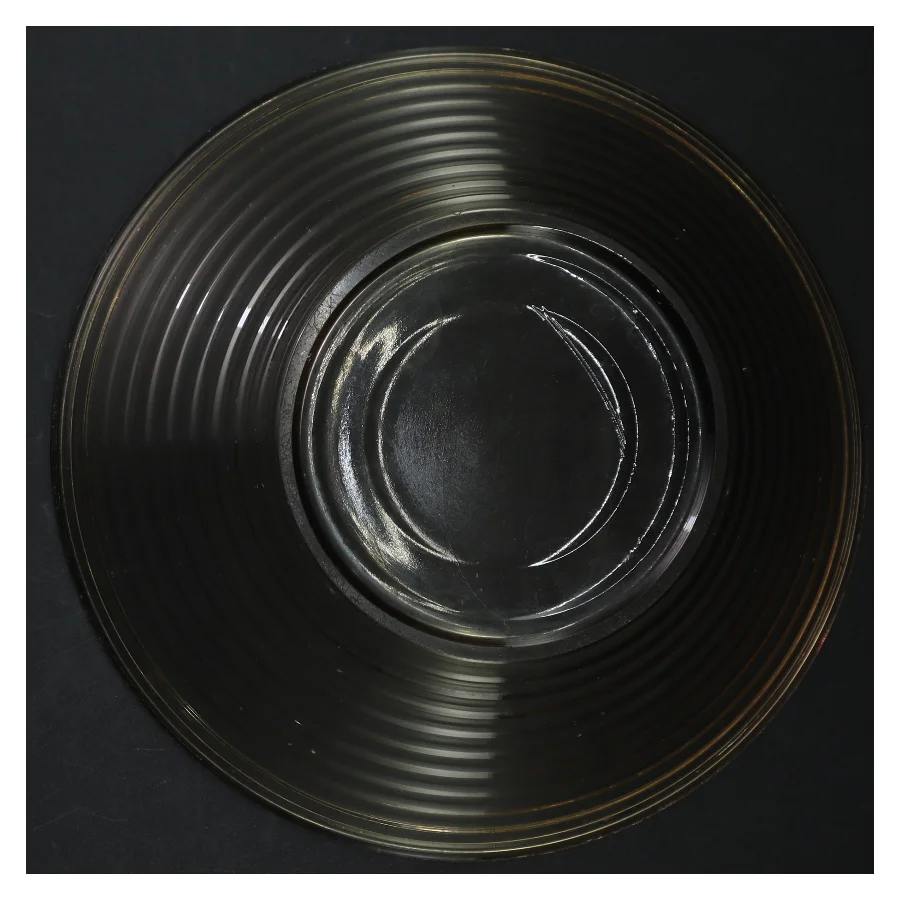 Gennemsigtig Broksø glas skål (str. Ø. 24 cm. h. 11 cm)