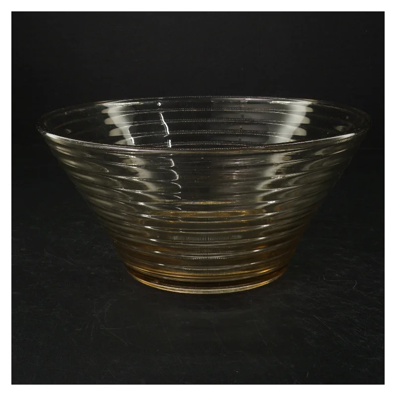 Gennemsigtig Broksø glas skål (str. Ø. 24 cm. h. 11 cm)