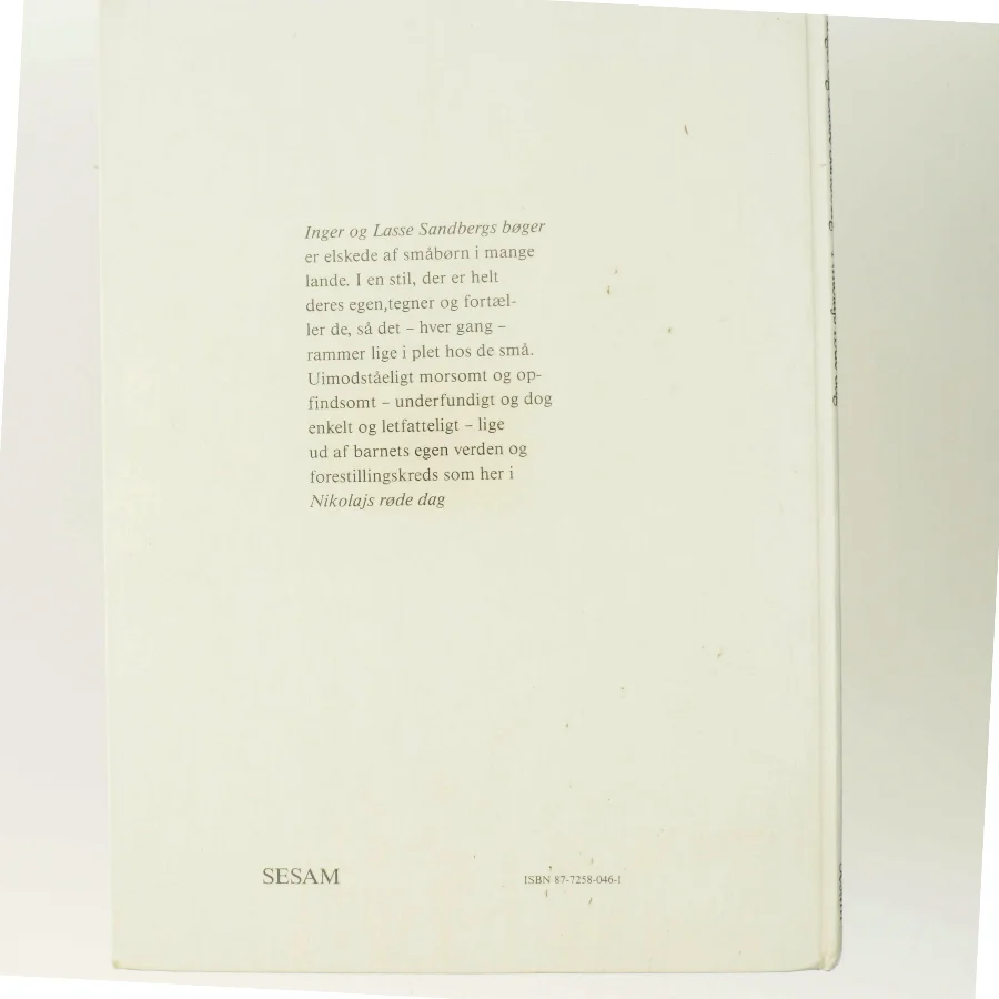 Nikolajs røde dag af Inger Sandberg (Bog)