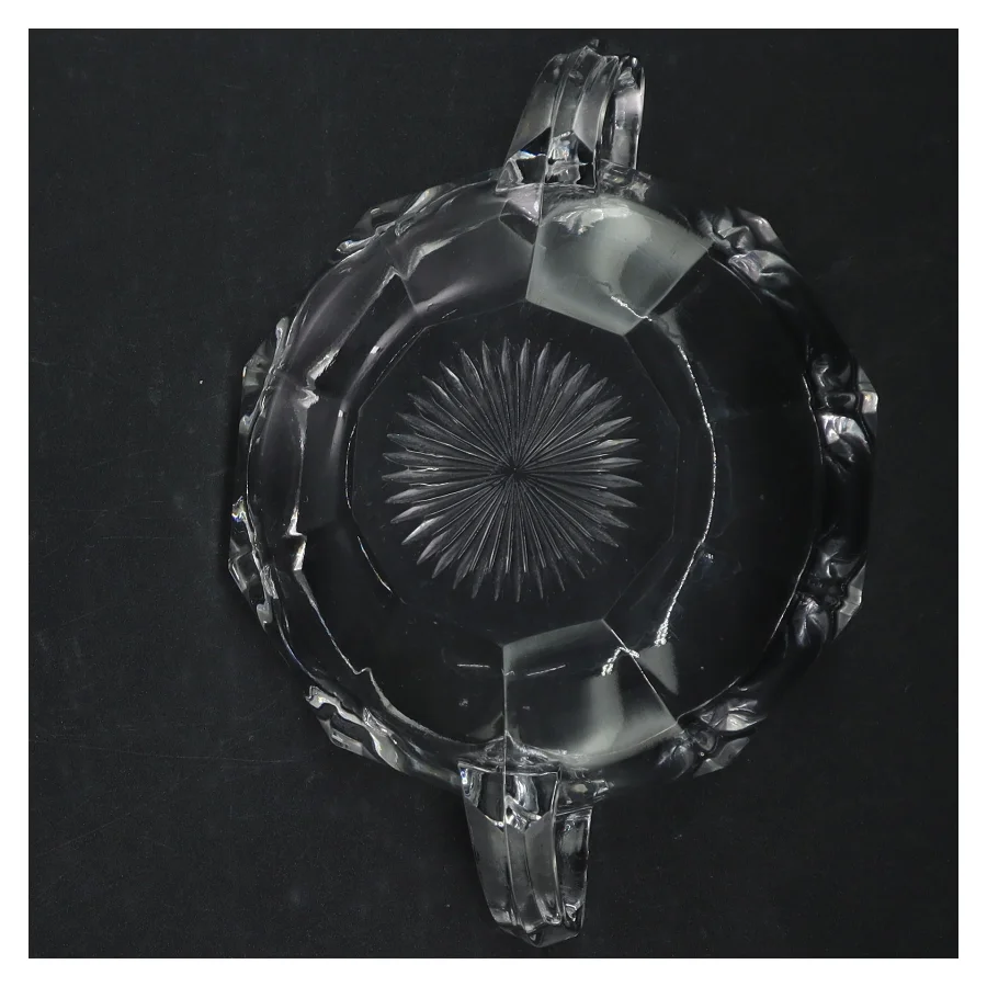 Krystalskål med hank (str. Ø. 12 cm)