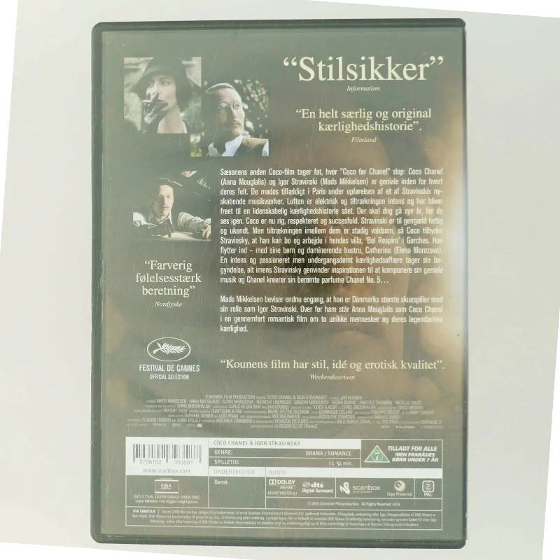 Coco Chanel & Igor Stravinsky med Anna Mouglalis (DVD)