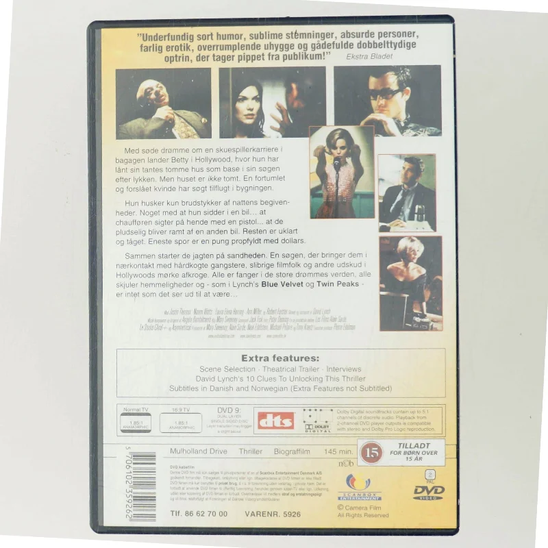 Mulholland Drive med Naomi Watts (DVD)