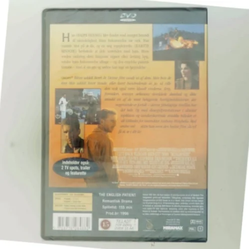 DEN ENGELSKE PATIENT med Ralph Fiennes (DVD)