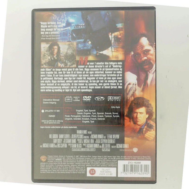 DØDBRINGENDE VÅBEN med Mel Gibson (DVD)