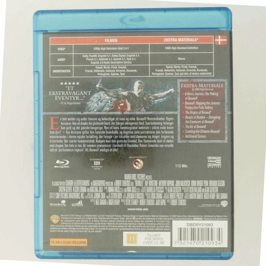 Beowulf – Director’s Cut (Blu-ray) med Ray Winstone (DVD)