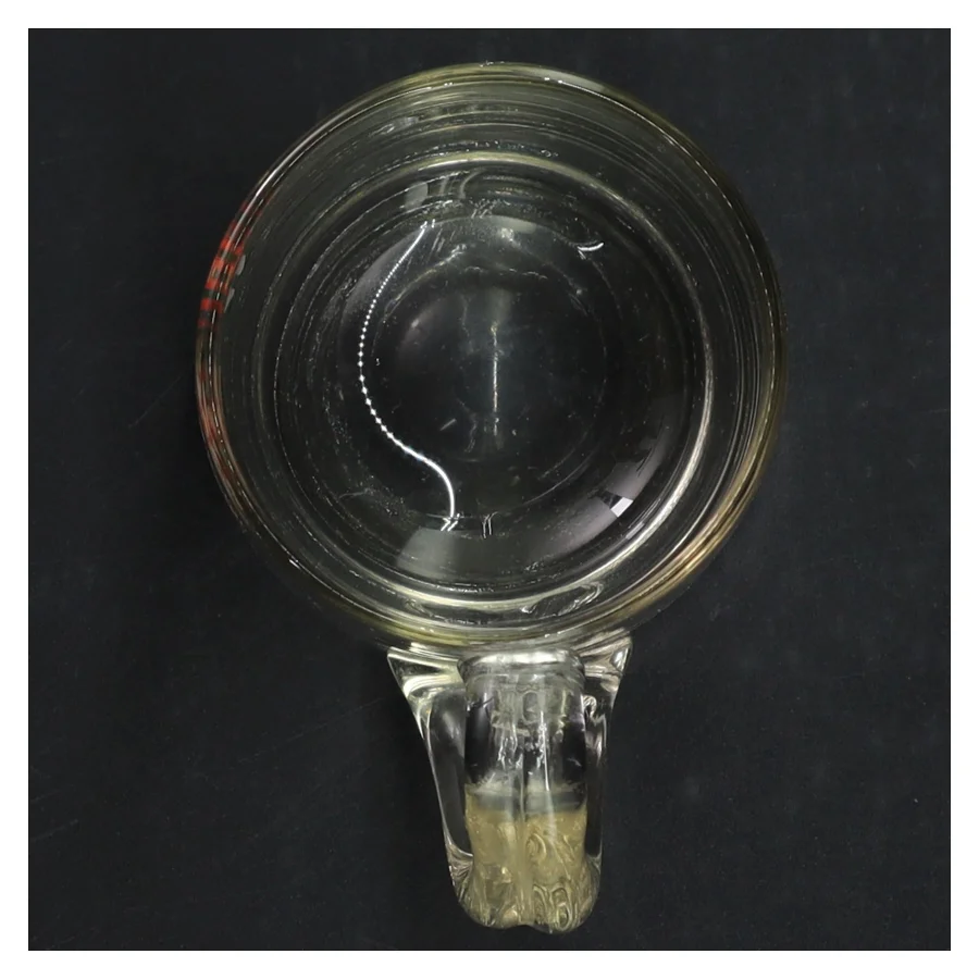 Glaskrus med motiv af Jacob E. Bang (str. H. 11 cm. ø. 8 cm)