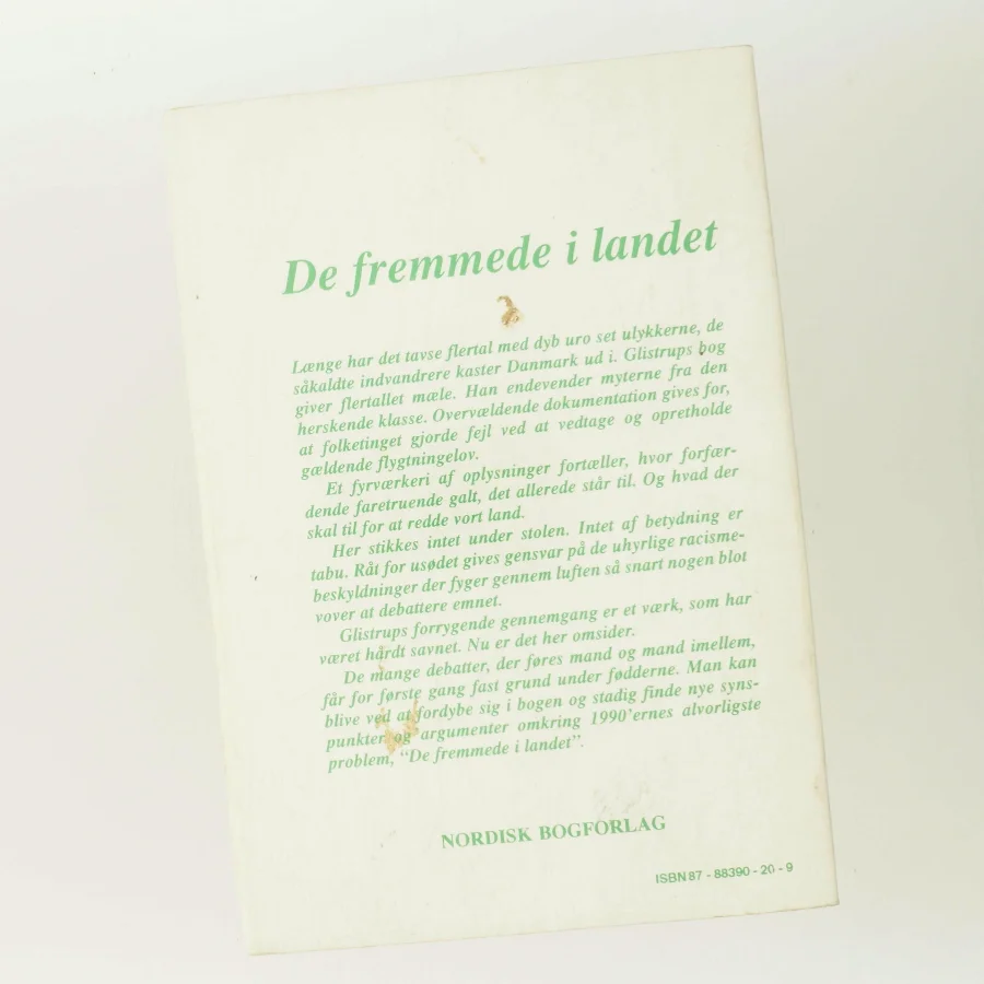 De fremmede i landet af Mogens Glistrup (Bog)