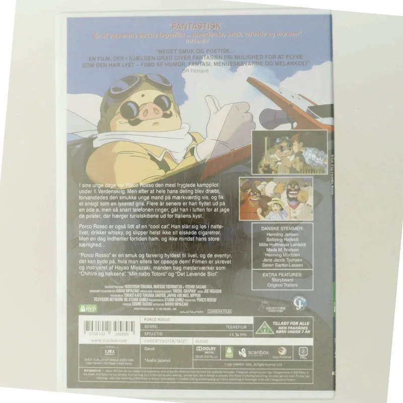 Den Flyvende Gris Porco Rosso - Miyazaki [dvd] med Henning Jensen (DVD)