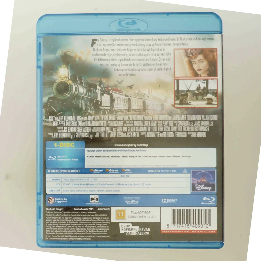 The Lone Ranger med Johnny Depp (DVD)