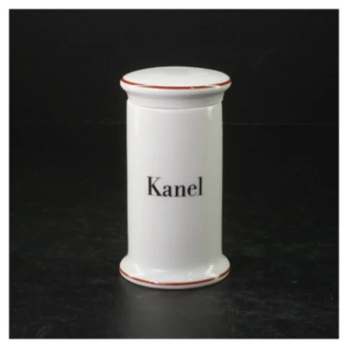 Porcelænskrukke med låg fra B&G (str. H. 11,5 cm. ø. 6,5 cm)