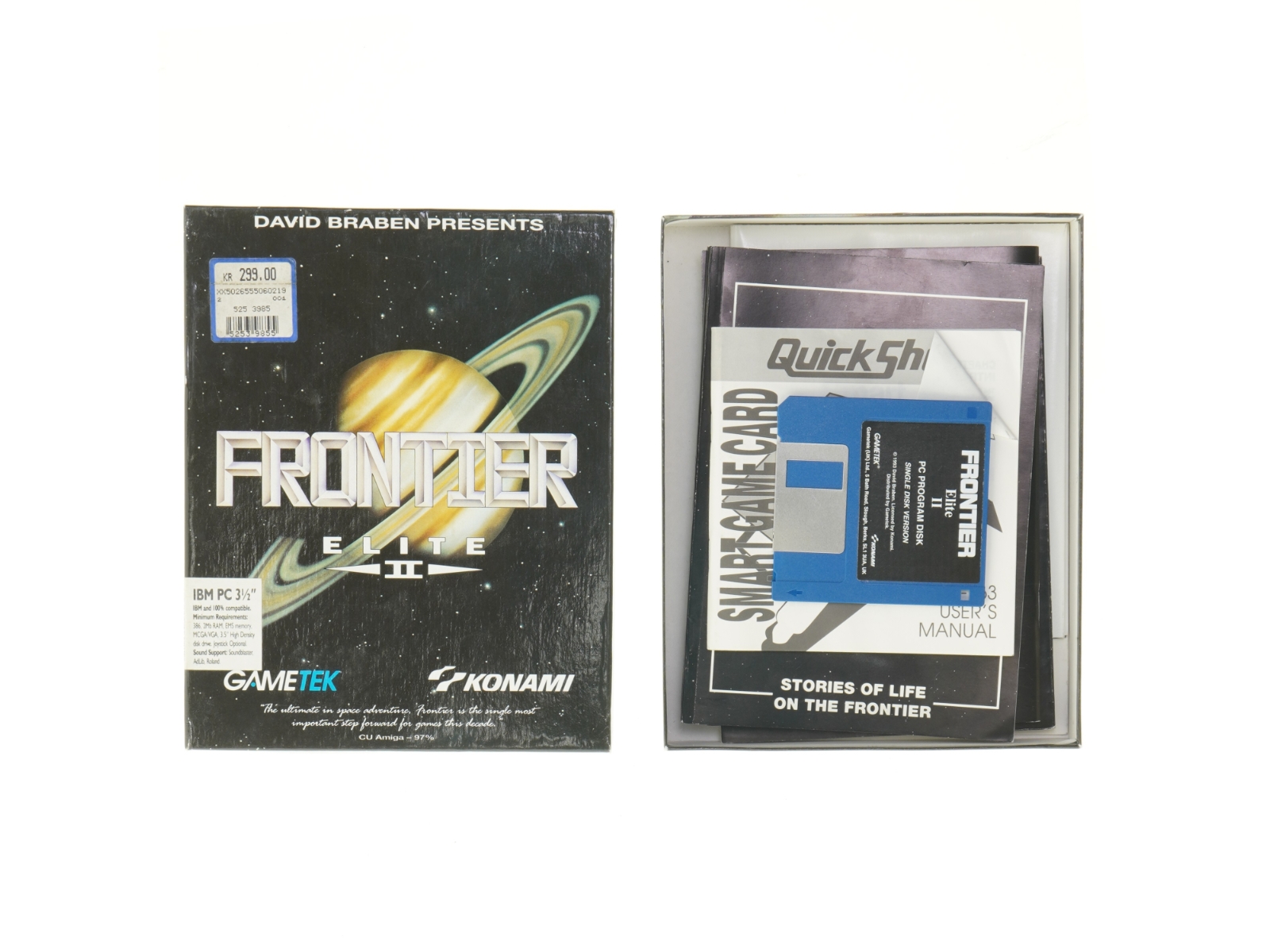 Frontier: Elite II Computerspil fra Gametek (str. 24x18 cm)