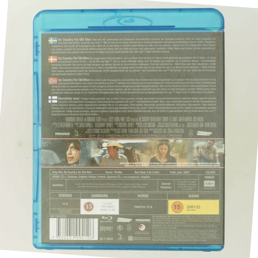 No Country for Old men med Tommy Lee Jones (DVD)