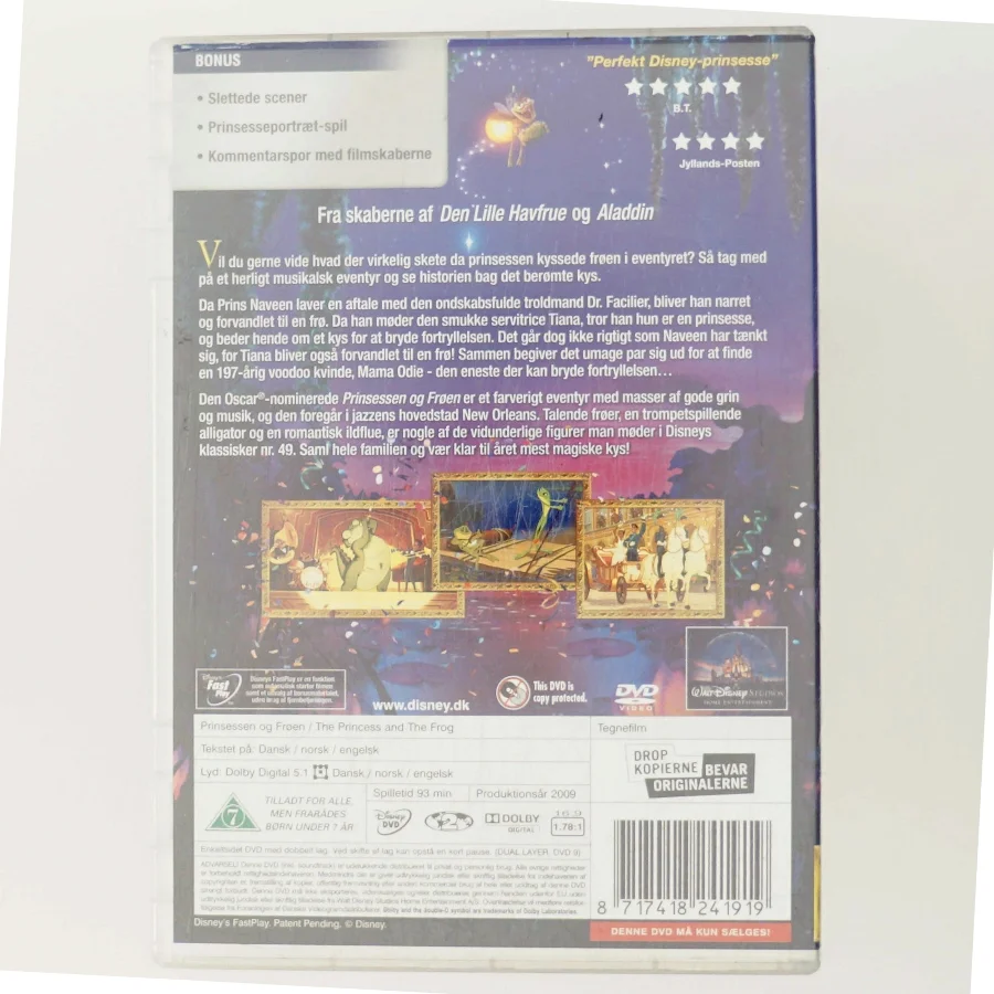 Prinsessen og frøen fra Walt Disney med Anika Noni Rose (DVD)