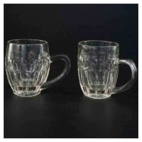 Glaskrus med reliefmønster (str. 2 x 8 cm og 11 x 8 cm)