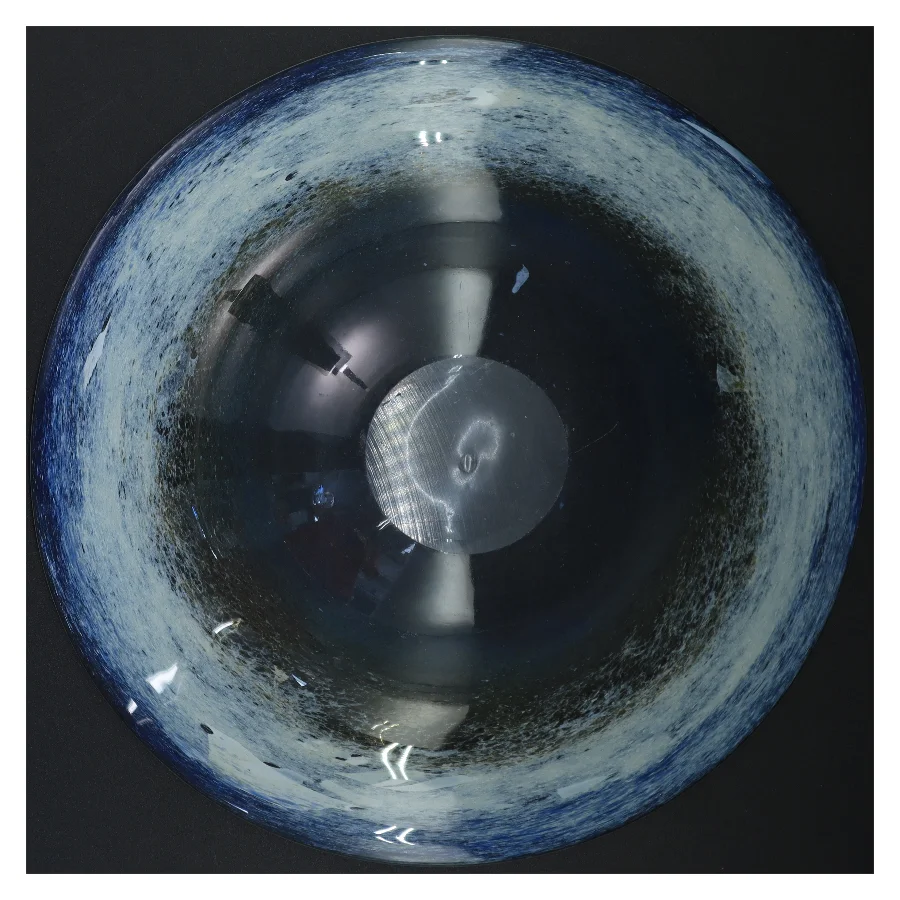 Stor dekorativ glasskål (str. 32 x 8 cm)