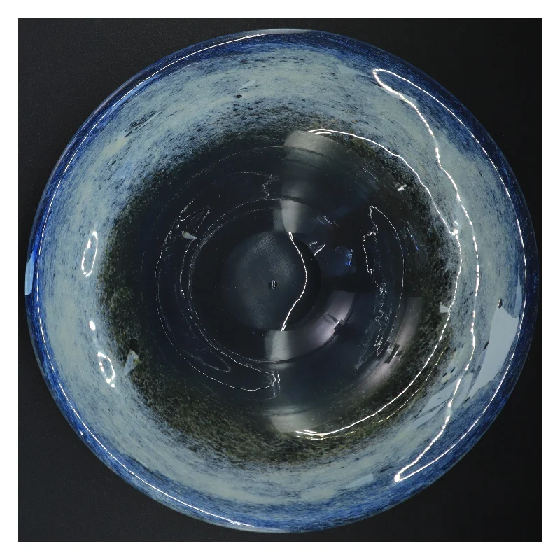 Stor dekorativ glasskål (str. 32 x 8 cm)