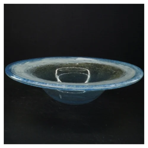 Stor dekorativ glasskål (str. 32 x 8 cm)