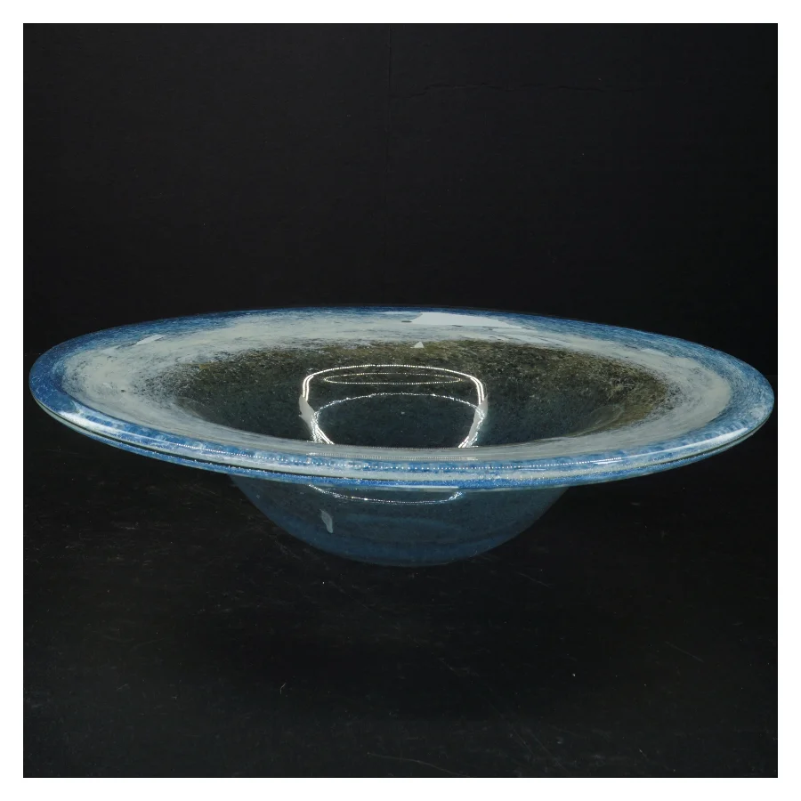 Stor dekorativ glasskål (str. 32 x 8 cm)