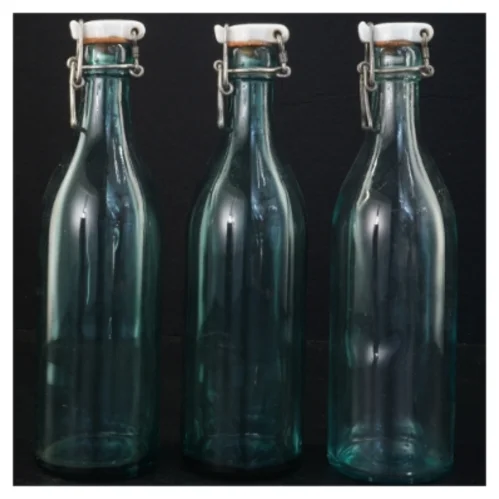 Genbrugsglasflasker med patentlukning (str. 23,5 x 6,5 cm)