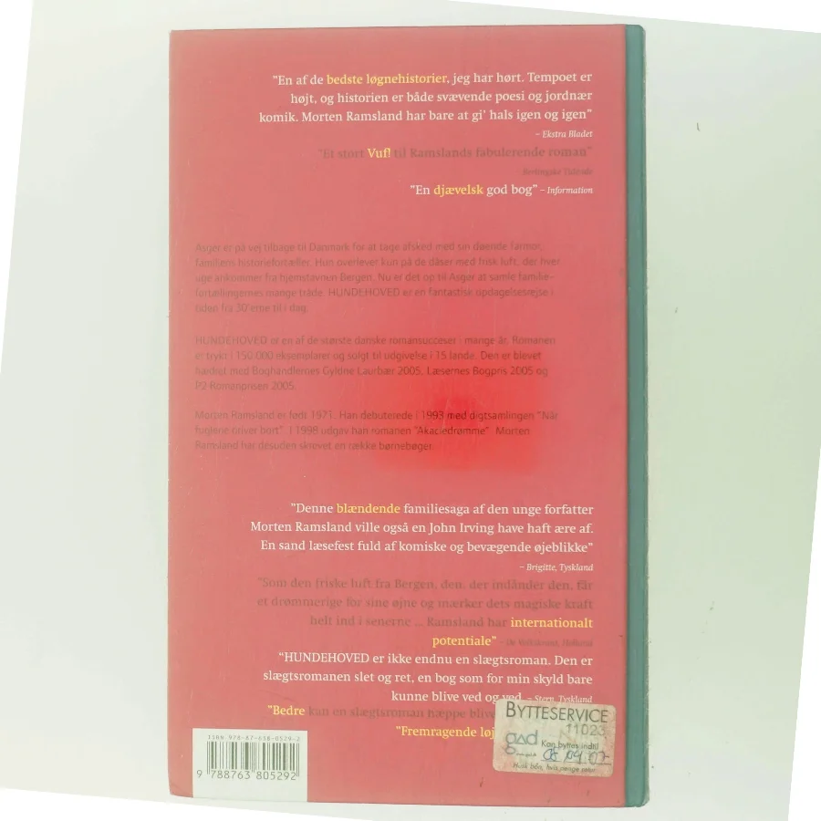 Hundehoved af Morten Ramsland (Bog)