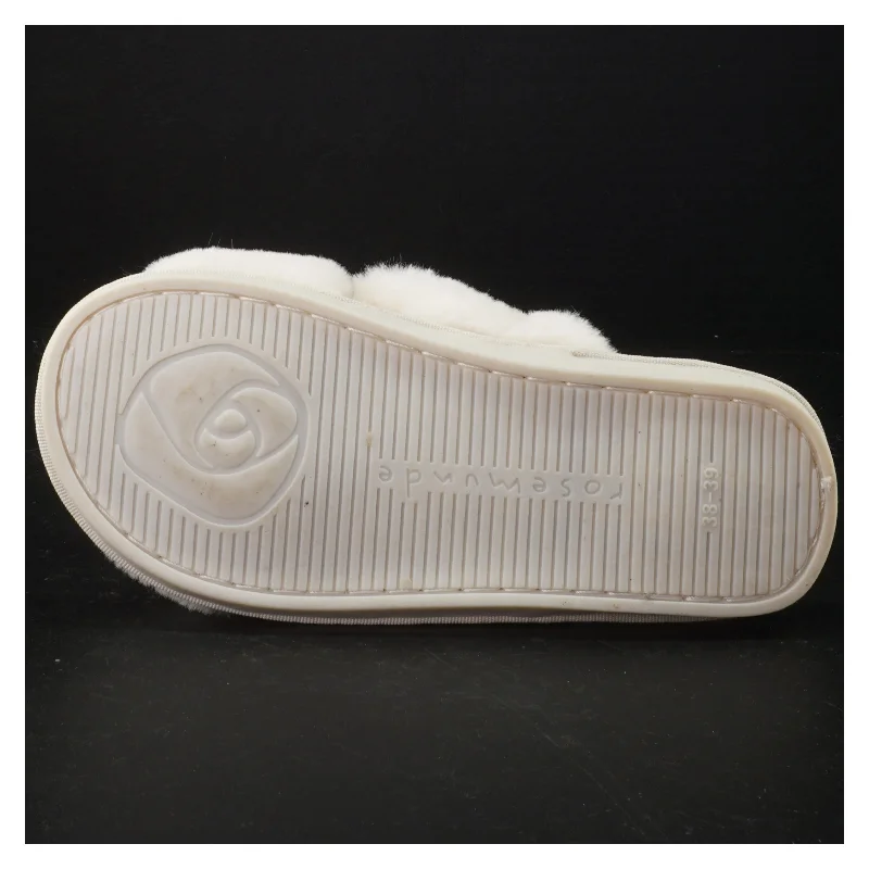 Hvide plyssandaler fra Rosemunde (str. 38 til 39)