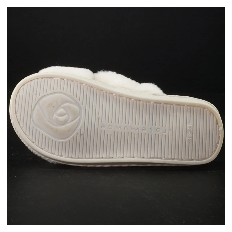 Hvide plyssandaler fra Rosemunde (str. 38 til 39)