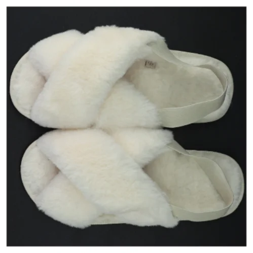 Hvide plyssandaler fra Rosemunde (str. 38 til 39)