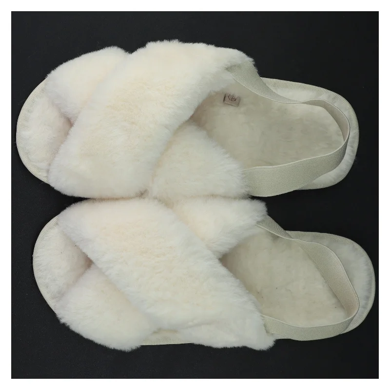 Hvide plyssandaler fra Rosemunde (str. 38 til 39)