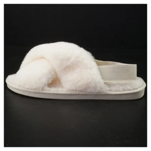 Hvide plyssandaler fra Rosemunde (str. 38 til 39)