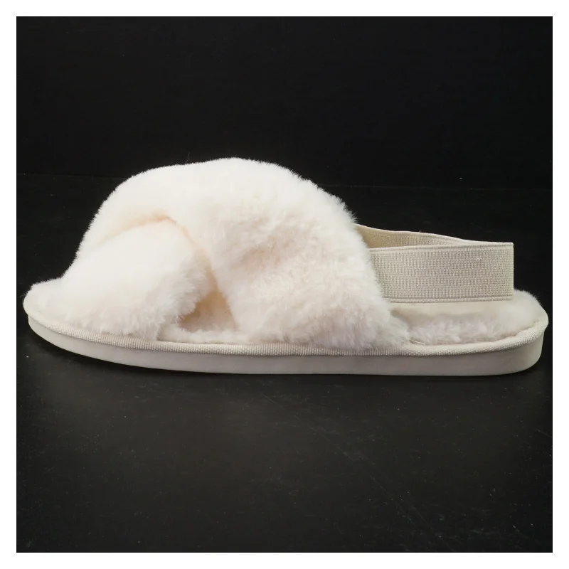 Hvide plyssandaler fra Rosemunde (str. 38 til 39)