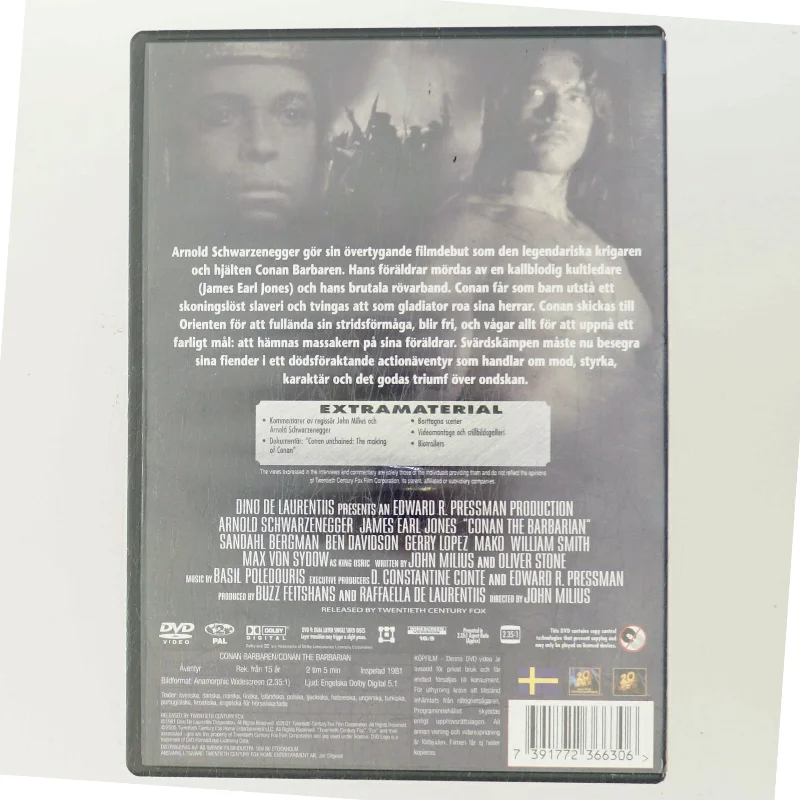Conan Barbaren med Arnold Schwarzenegger (DVD)