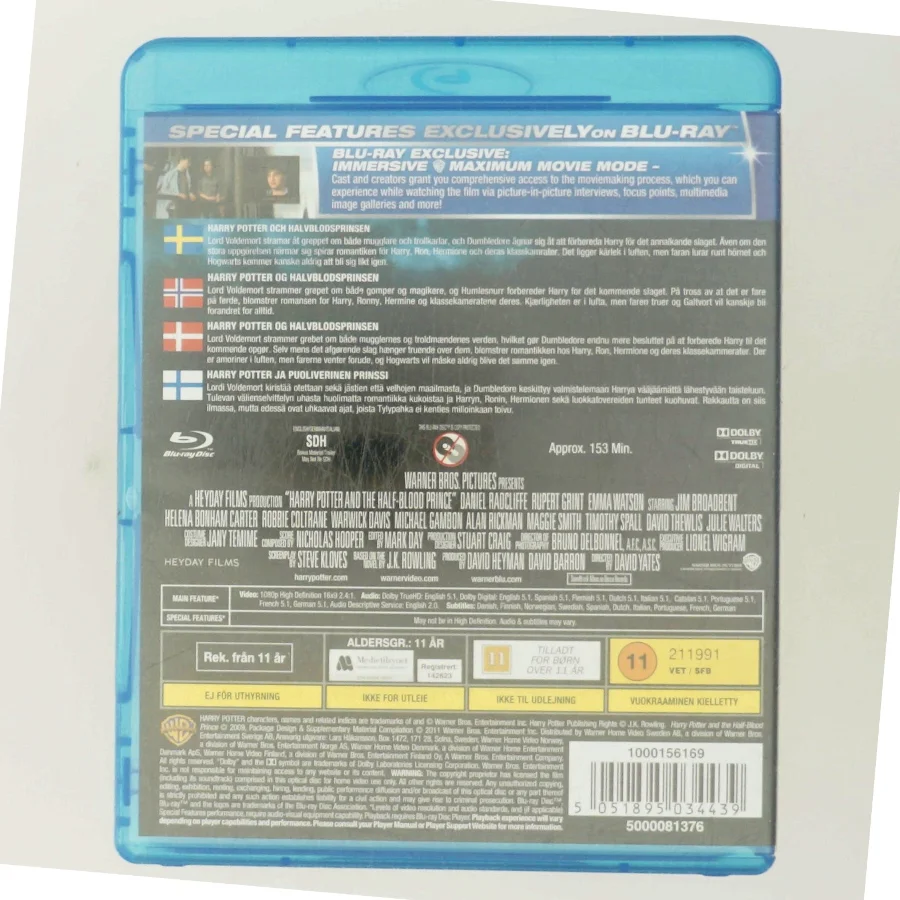 Harry Potter Og Halvblodsprinsen med Daniel Radcliffe (DVD)