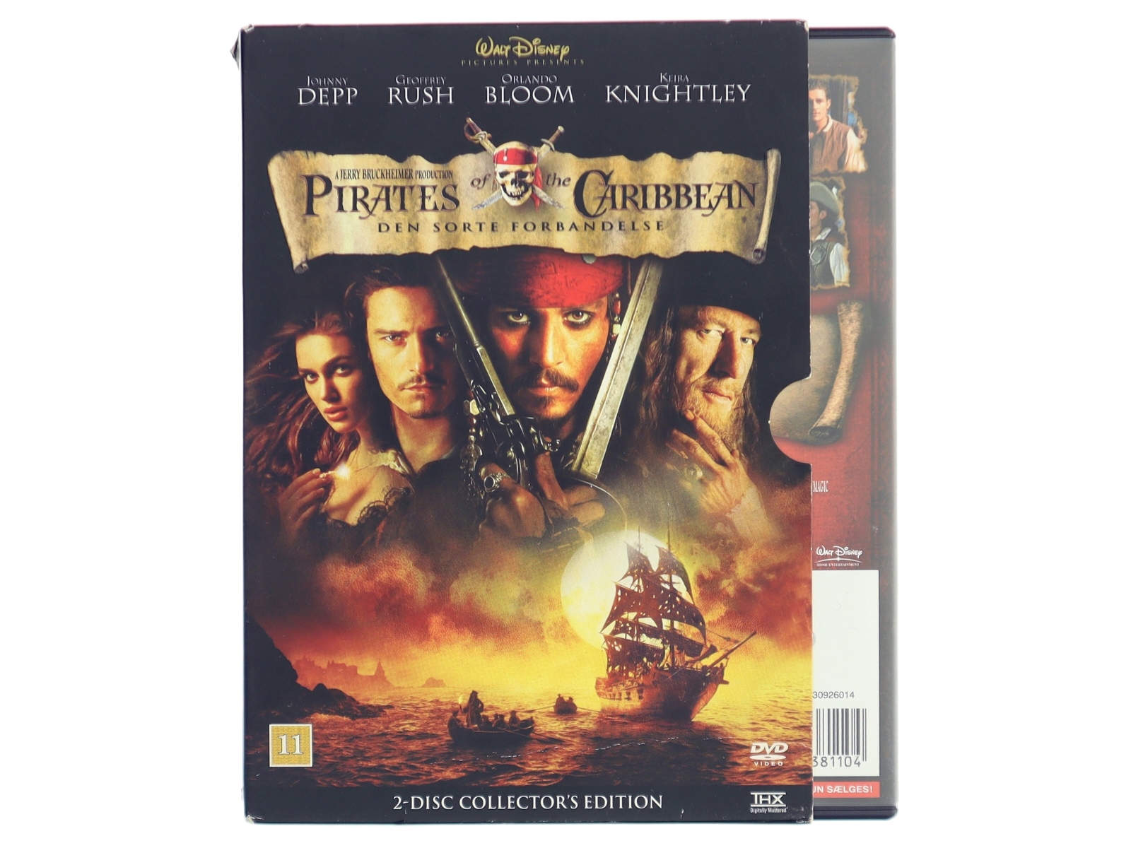 Pirates of Carribean (2disc): Sorte for med Johnny Depp (DVD)