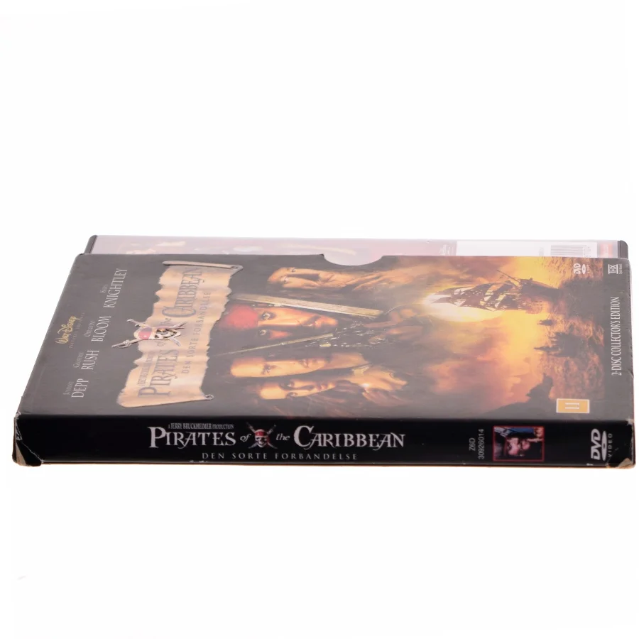 Pirates of Carribean (2disc): Sorte for med Johnny Depp (DVD)