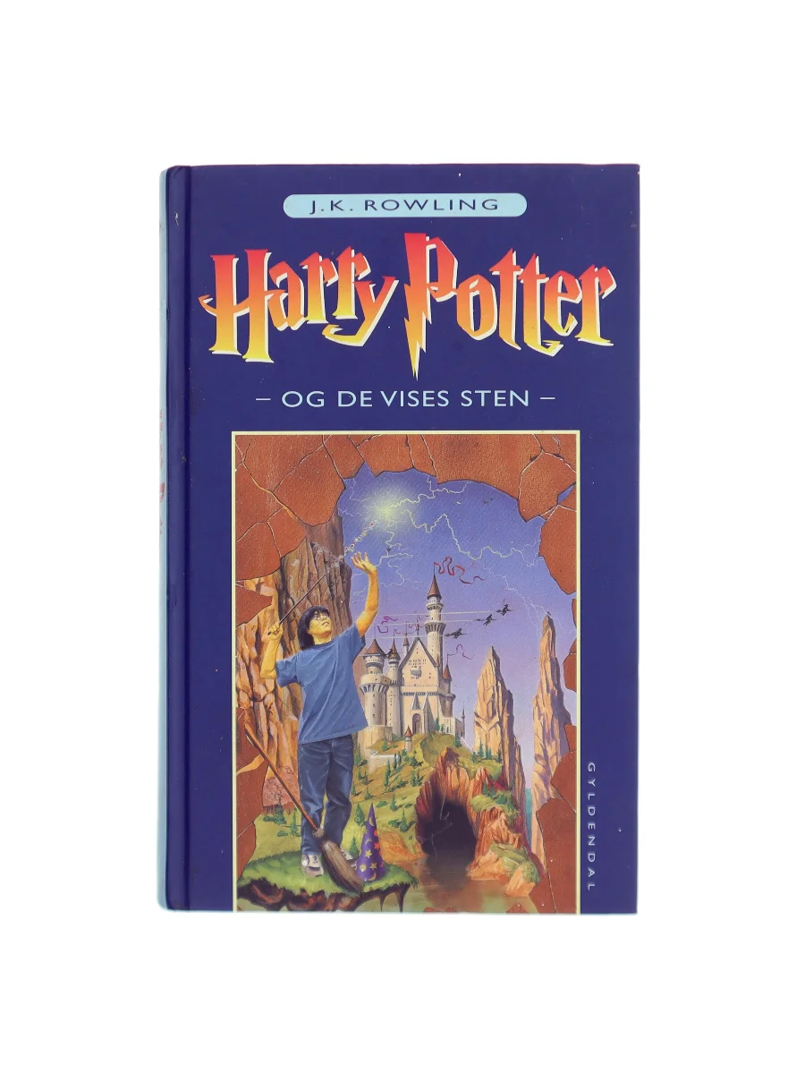 Forsiden af Harry Potter og De Vises Sten af J.K. Rowling