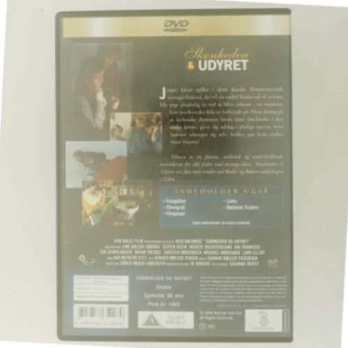 Skønheden  and  Udyret (Nils Malmros) - DVD /movies /standard / DVD med Jesper Klein (DVD)