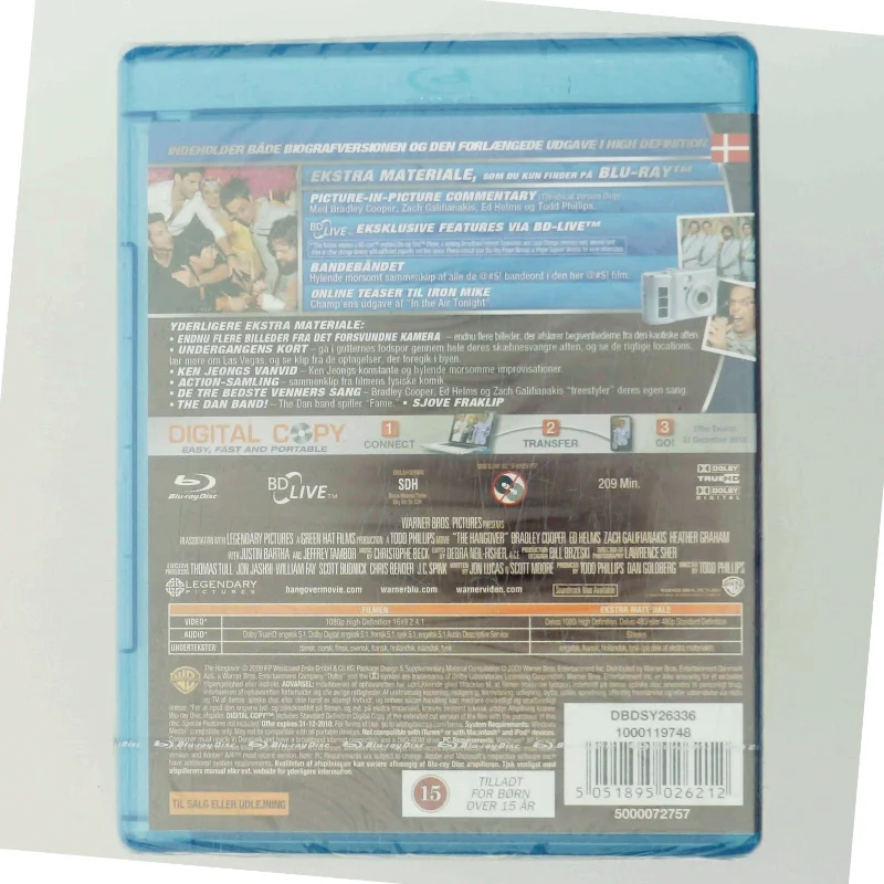Hangover  - Tømmermænd I Vegas [blu-ray] med Bradley Cooper (DVD)