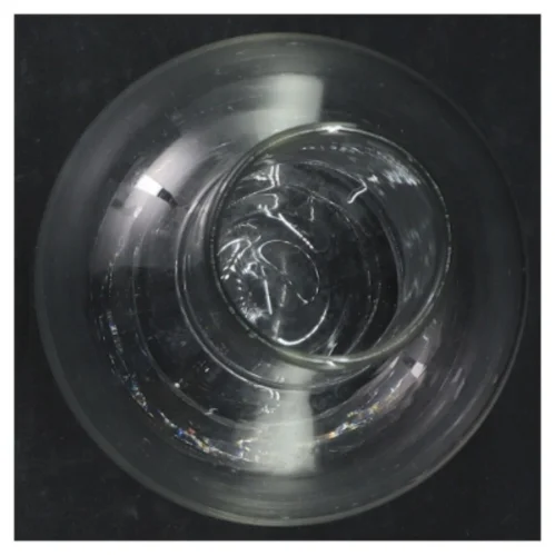 Glas olie lampe (str. H. 17 cm. ø. 10,5 cm)