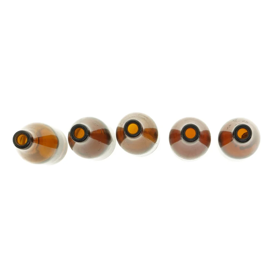 Brune vintage glasflasker (str. 21 x 6,5 cm)