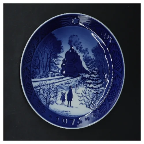 Royal Copenhagen juleplatte fra 1975 fra Royal Copenhagen (str. Ø 18 cm)