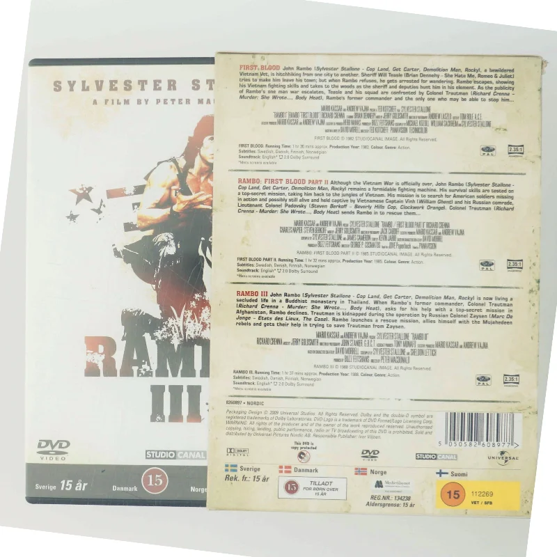 Rambo Trilogy (-) med Sylvester Stallone (DVD)