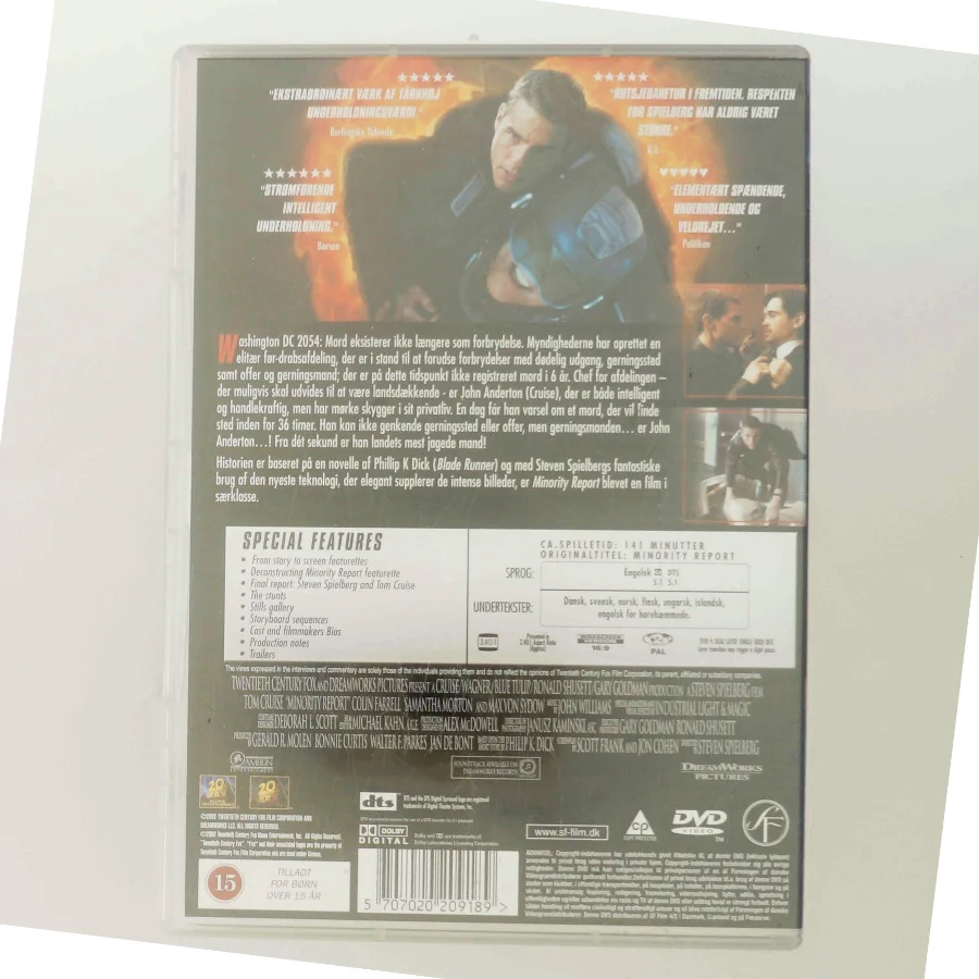 Minority Report med Tom Cruise (DVD)