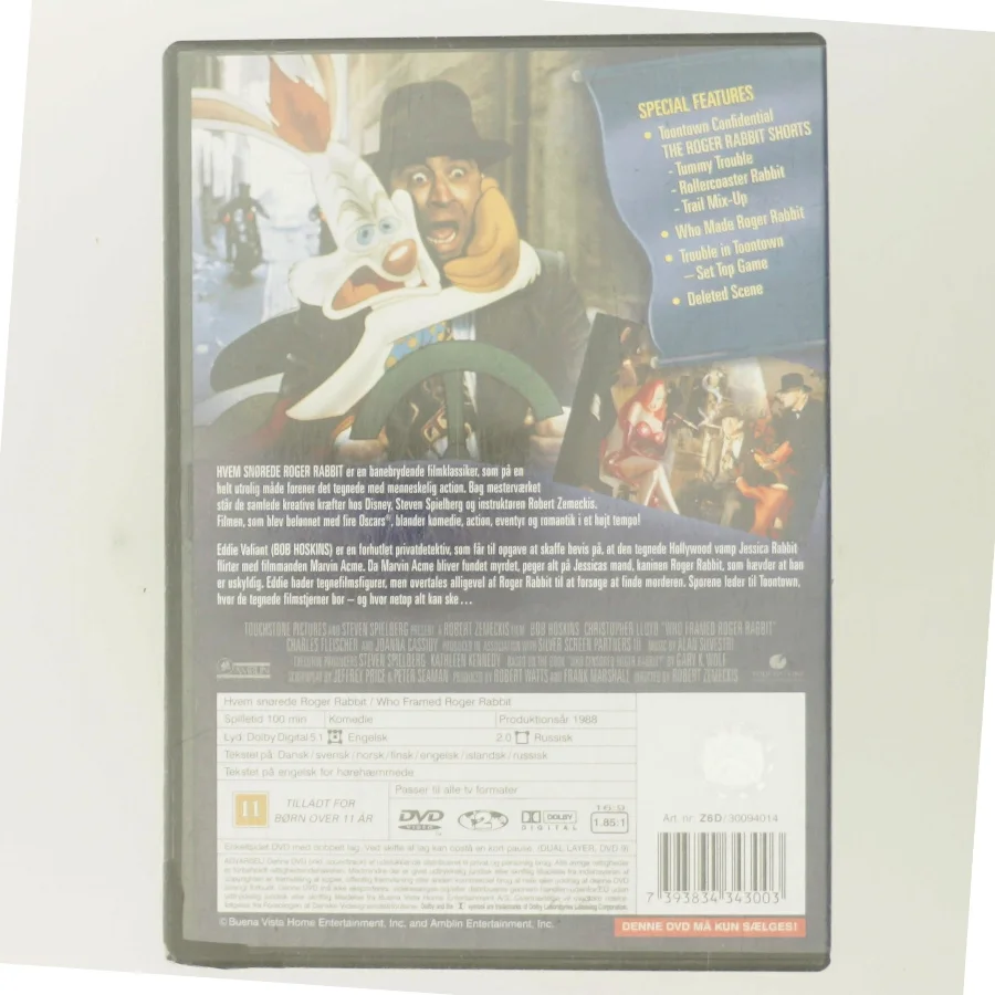 Hvem snørede Roger Rabbit (Special Edition) med Bob Hoskins (DVD)